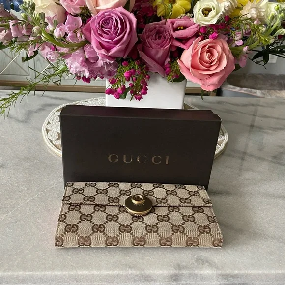 Vintage Gucci pink Eclipse continental wallet - Picture 6 of 7